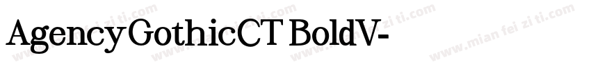 AgencyGothicCT BoldV字体转换
